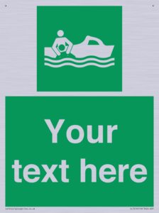 Custom sign safe condition Rescue boat